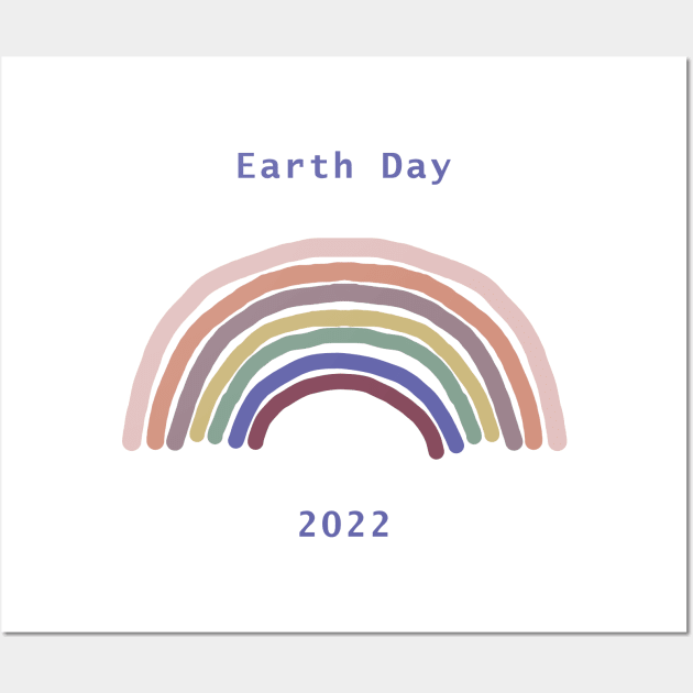 Balanced Rainbow Earth Day 2022 Wall Art by ellenhenryart